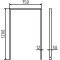 Lean-on hoop of flat bar steel | 50 x 12 mm | without cross bar | total width: 750 mm | hot-dip galvanized